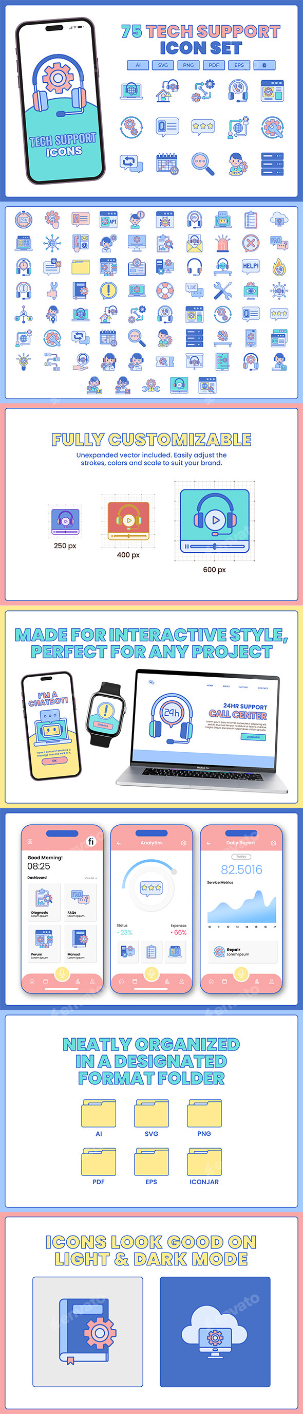 Technical Support Icons