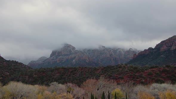 Storm Clouds in the Red Rocks of Sedona Timelapse Zoom In alt
