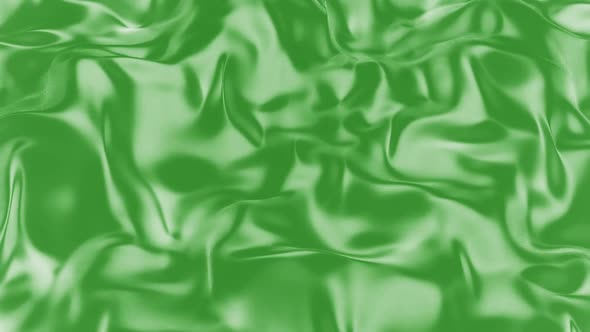 Green Wavy Cloth Abstract Background