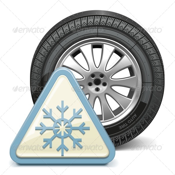 Vector Wheel with Snowflake Sign - Industries Business