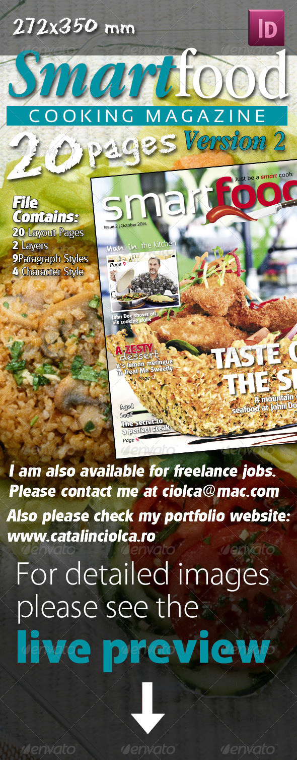 Smart Food Cooking Magazine Version Two - Magazines Print Templates