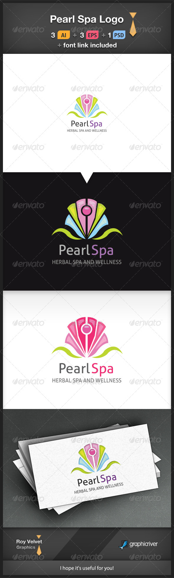 Pearl Spa Logo - Nature Logo Templates