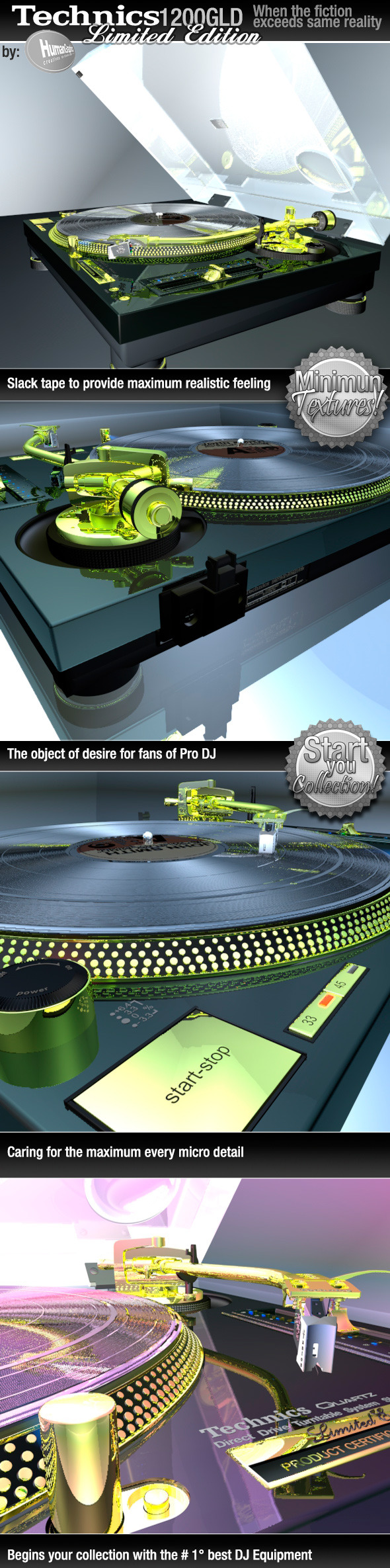 Realistic Turntable Technics - 3Docean 6278953