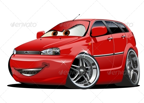 Vector Cartoon Car - Man-made Objects Objects