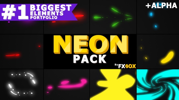 Neon Shape Elements | Motion Graphics Pack