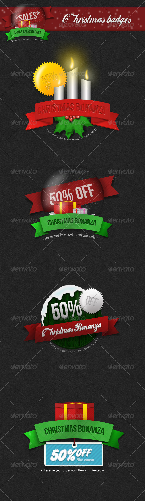 Christmas Badges For Sale Promotions - Badges & Stickers Web Elements
