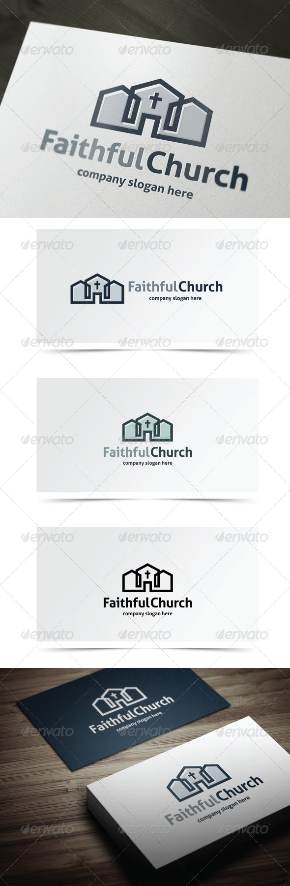 Faithful Church - Buildings Logo Templates
