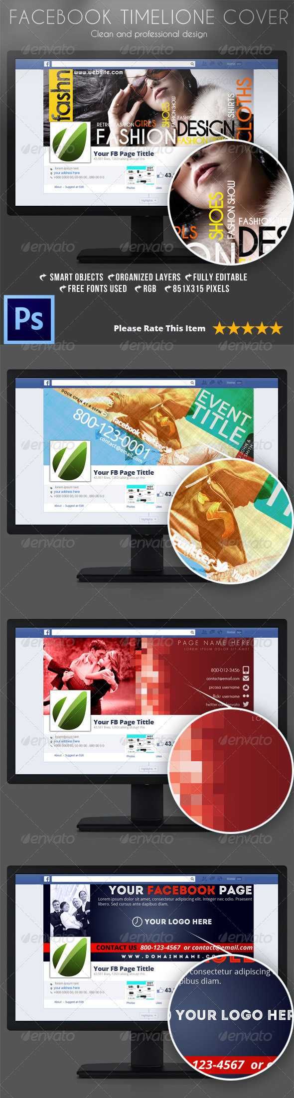 Facebook Timeline Cover Bundle - Facebook Timeline Covers Social Media