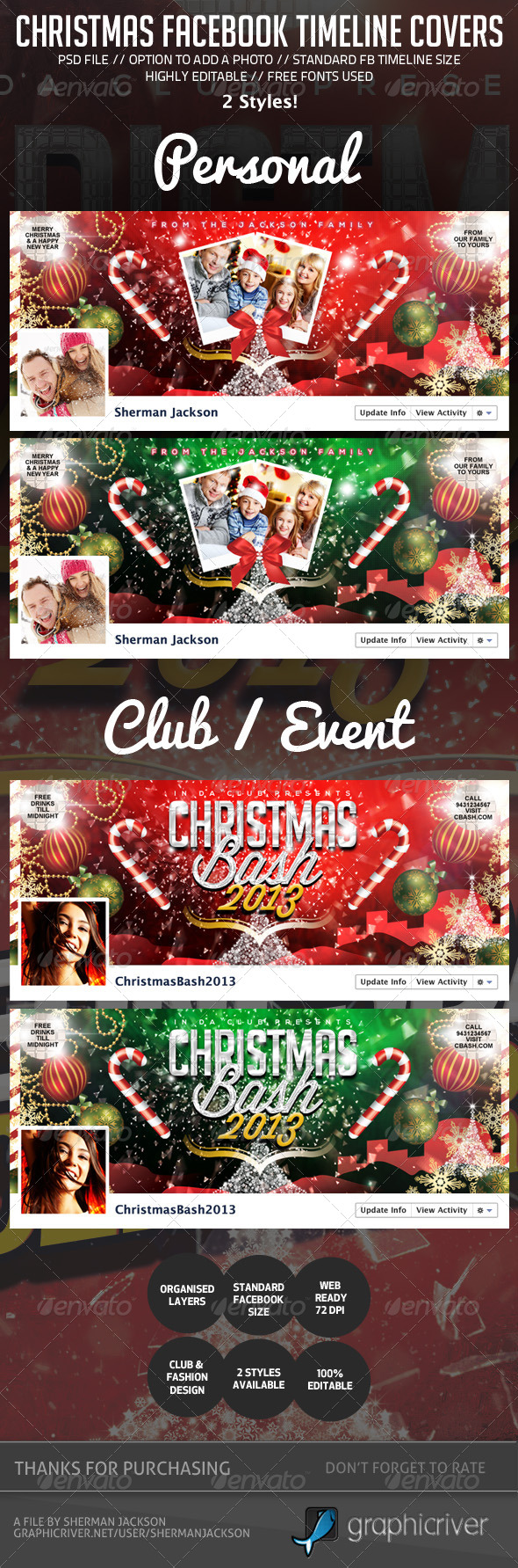 Christmas/Holiday Facebook Timeline Cover - Facebook Timeline Covers Social Media