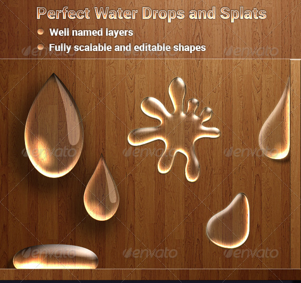 Water Drops and Splats - Decorative Symbols Decorative