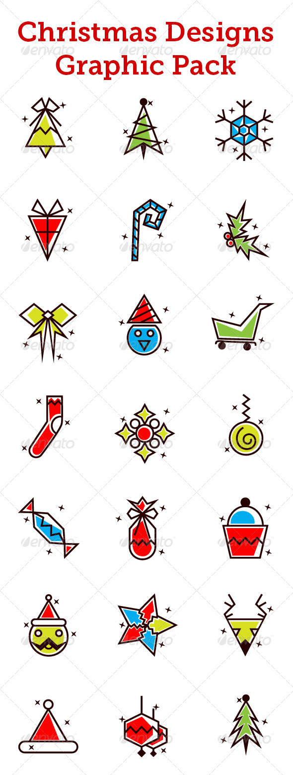 Christmas Designs Vector Pack - Decorative Vectors