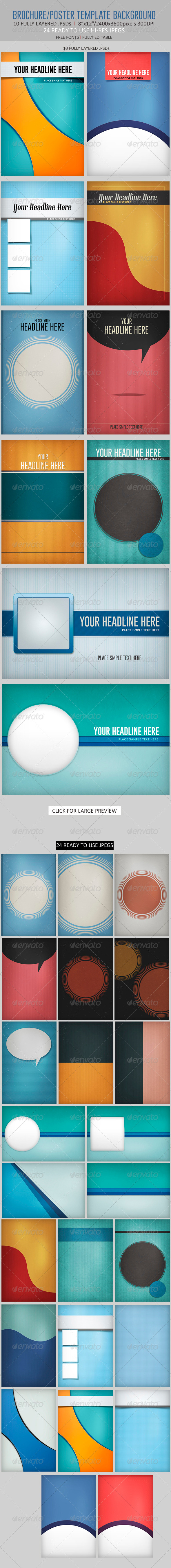 Brochure/Poster Template Backgrounds - Miscellaneous Backgrounds