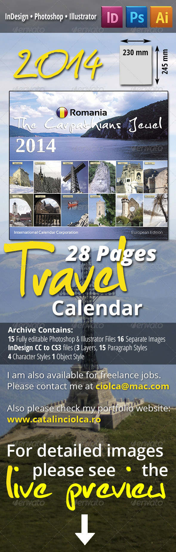 28 Pages 2014 Travel Calendar - Calendars Stationery