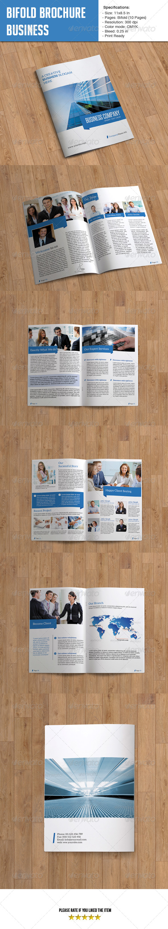 Bifold Brochure for Business- 10 Pages - Corporate Brochures
