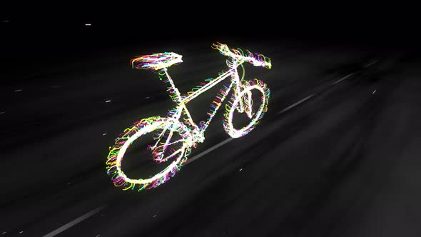 Colorful Bicycle Abstract In and Out 4k