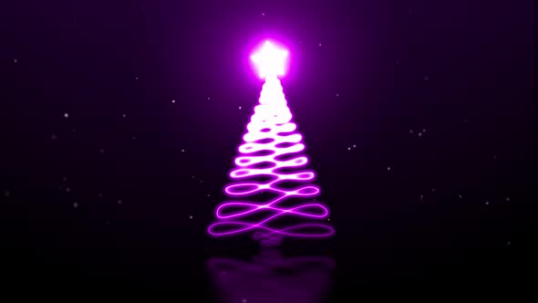 Neon Line Christmas Tree 03 alt