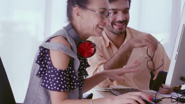 Creative Business People Group Having Conversation at Office Desk in Workplace alt