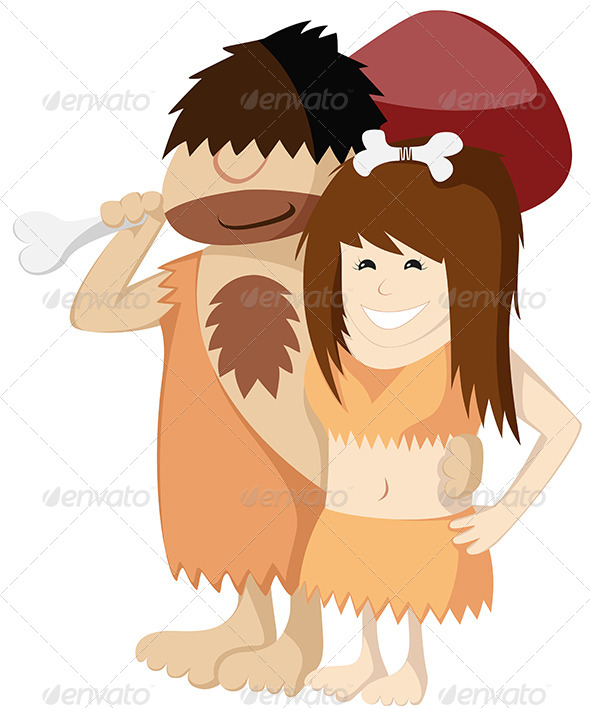 Caveman Couple - Valentines Seasons/Holidays