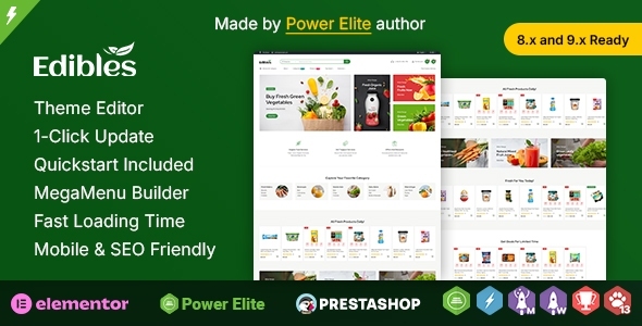 Edibles – Grocery Food Store Elementor Prestashop Theme