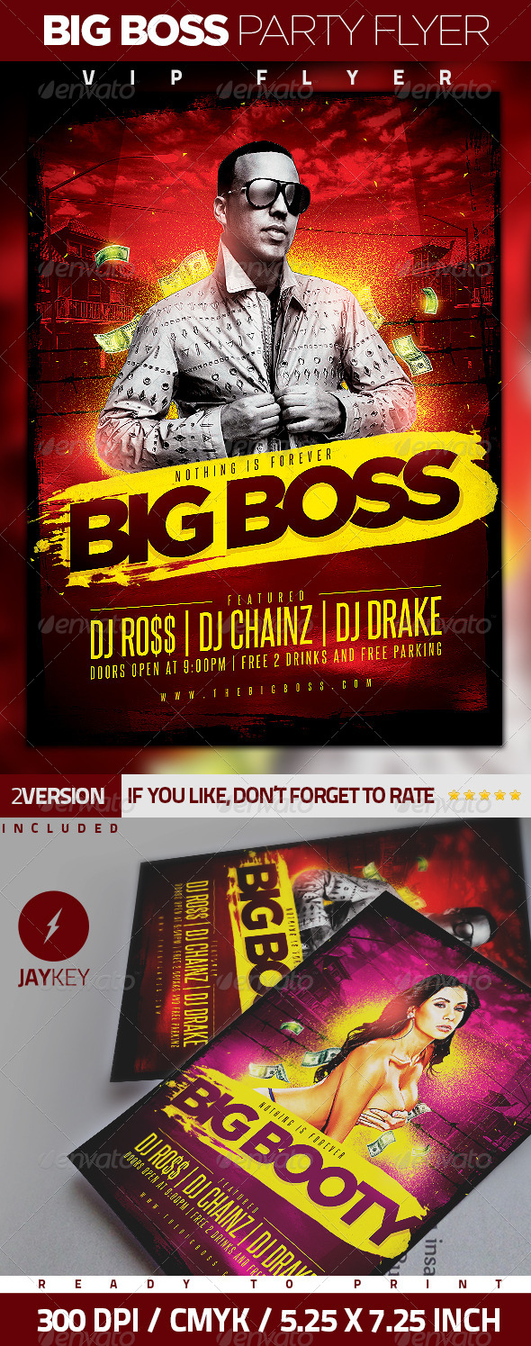 Big Boss Party Flyer - Clubs & Parties Events