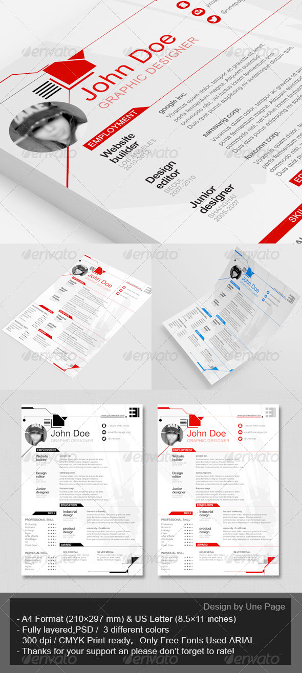 Resume/CV Template - Resumes Stationery