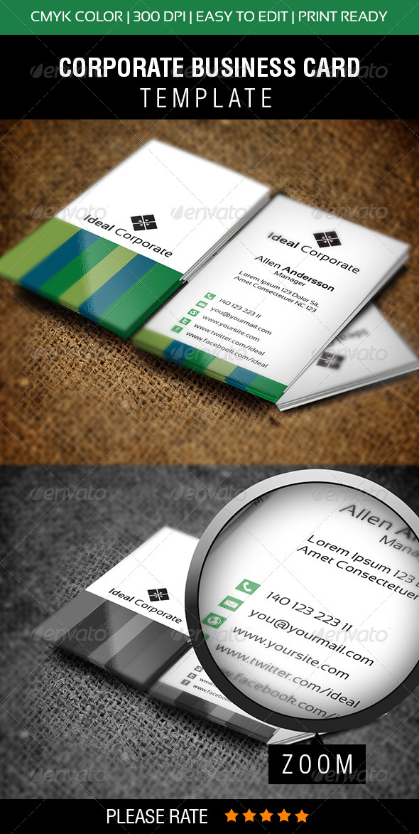 Ideal Corporate Business Card - Corporate Business Cards