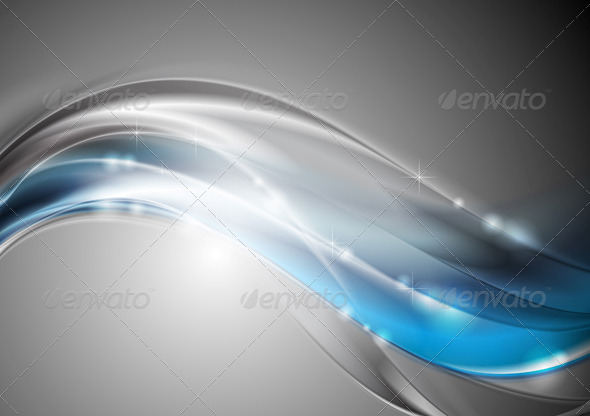Dark Abstract Wavy Background - Backgrounds Decorative