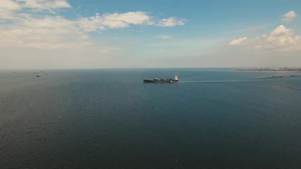 Cargo Ships in the Bay Manila alt