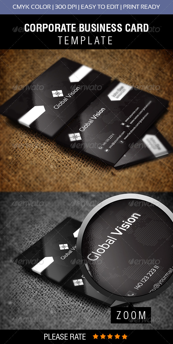 Global Vision Business Card - Corporate Business Cards