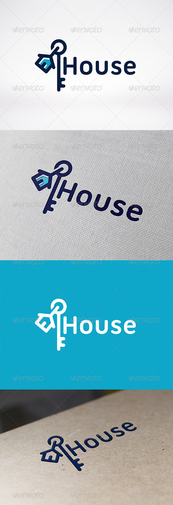 House Key Logo Template - Buildings Logo Templates