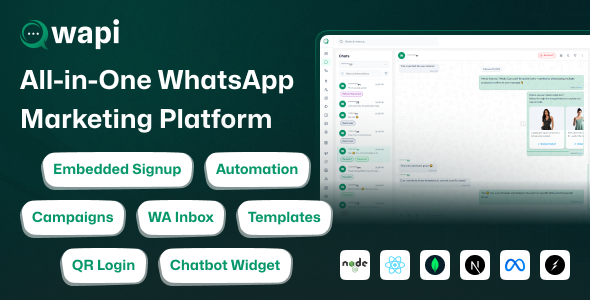 Wapi – WhatsApp CRM SaaS with Chatbot Flow Builder, API Automation & Multi-Tenant System