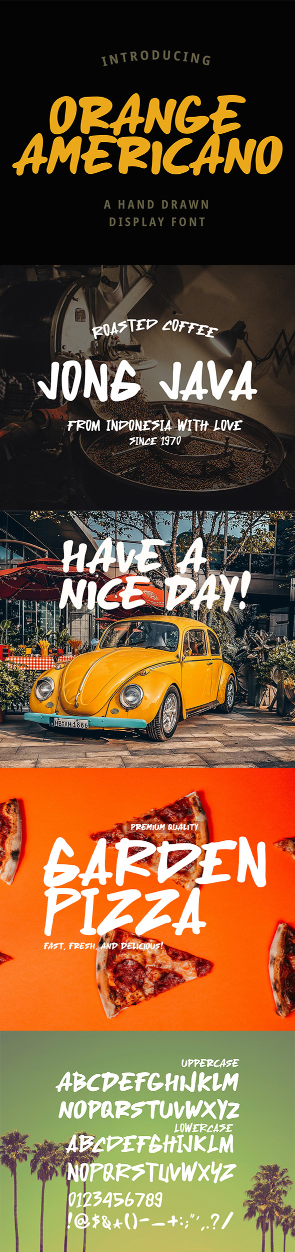 Orange Americano - Hand Drawn Display Font