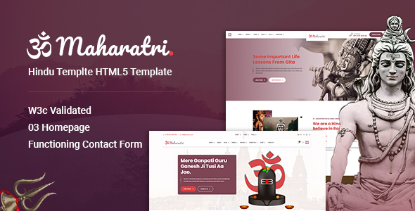 Maharatri – Hindu Temple HTML5 Template