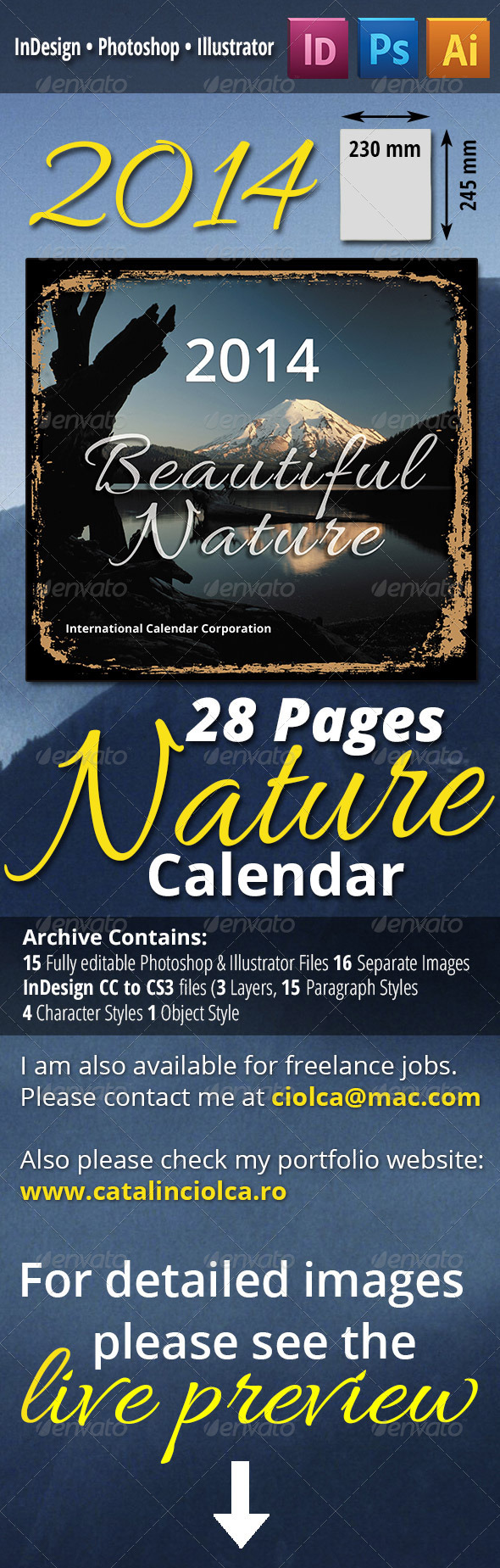 28 Pages 2014 Nature Calendar - Calendars Stationery