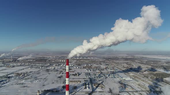 A White Steam From The CHP-Pipe