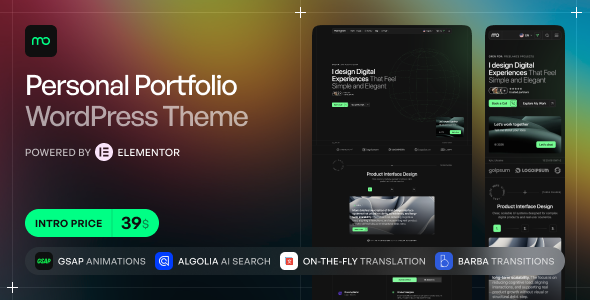 Monogram - Personal Portfolio WordPress Theme