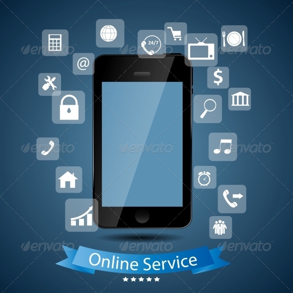 Online Service Concept Vector Illustration - Communications Technology