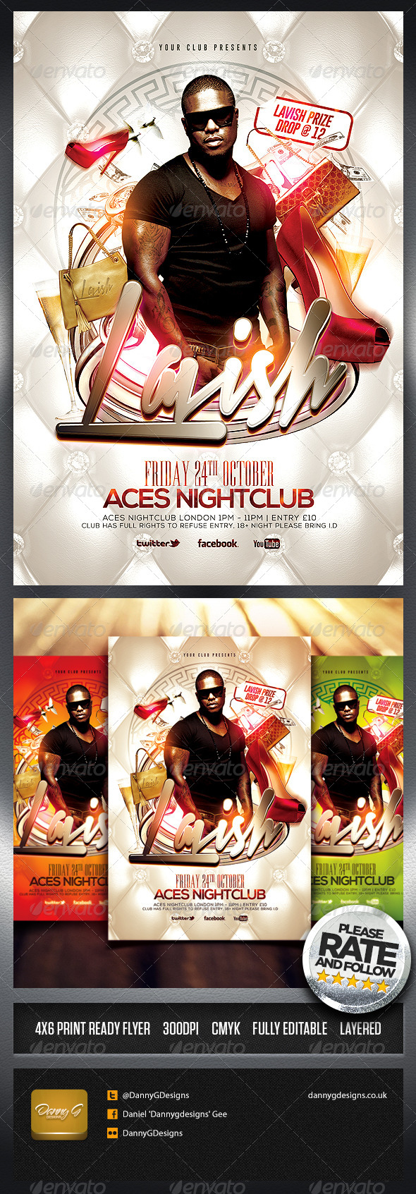 Lavish Flyer Template - Clubs & Parties Events