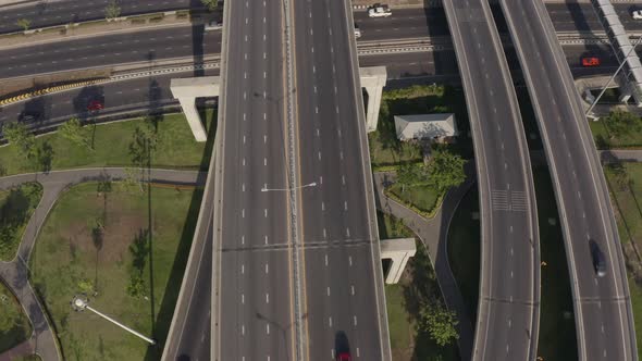 Aerial View Traffic Road