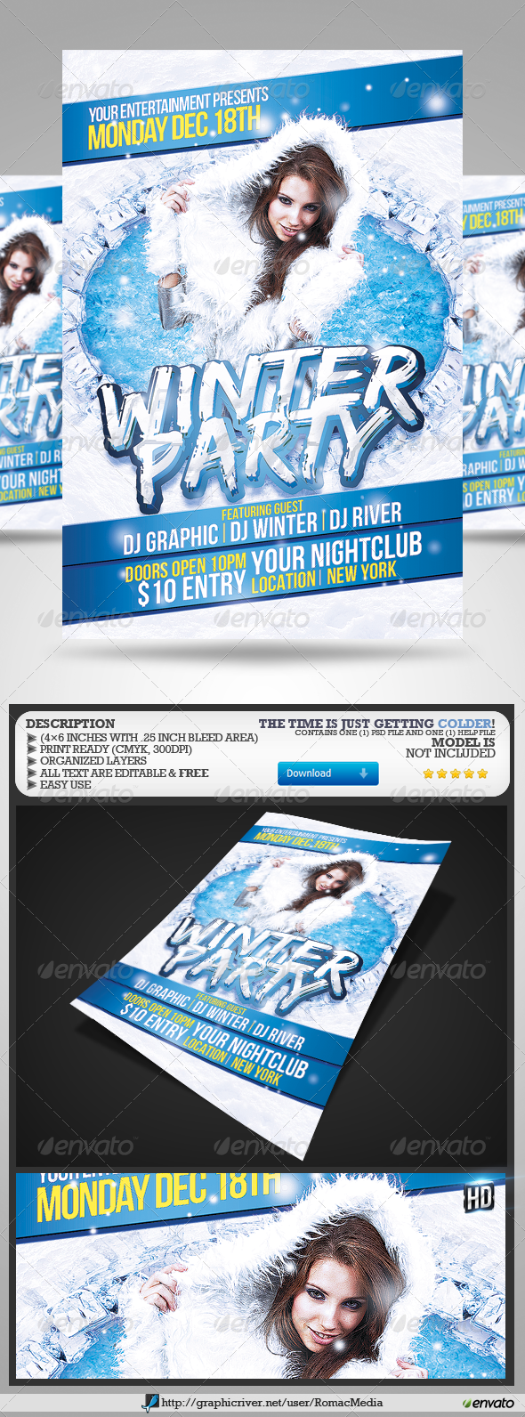 Winter Party Flyer - Clubs & Parties Events