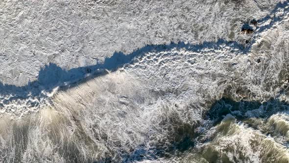 Aerial View Strong Storm Baskground Turkey Alanya alt