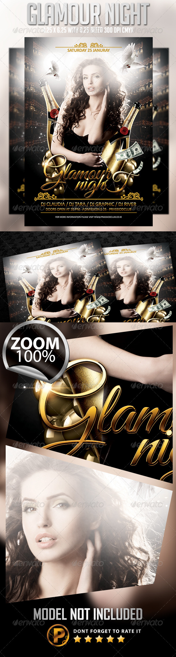 Glamour Night Flyer Template - Clubs & Parties Events