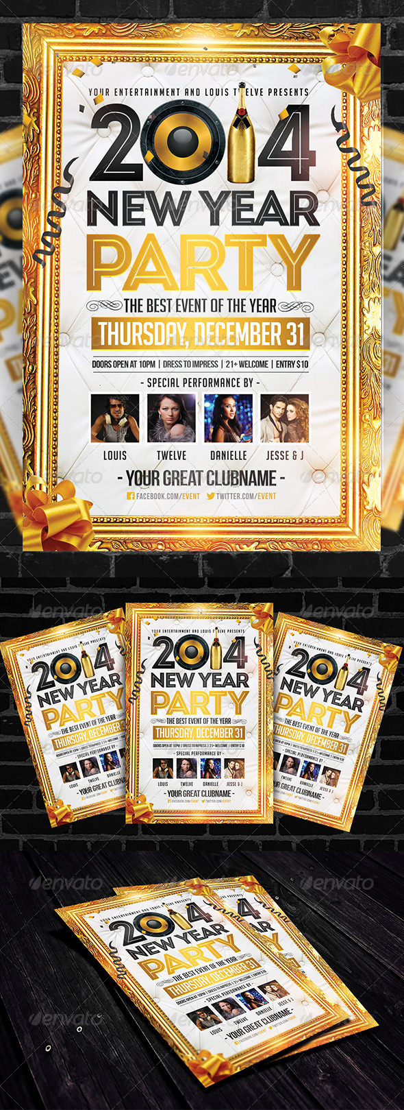 Golden New Year | Flyer Template