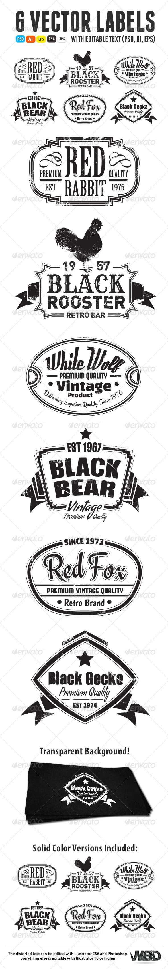 Vintage Labels - Badges & Stickers Web Elements