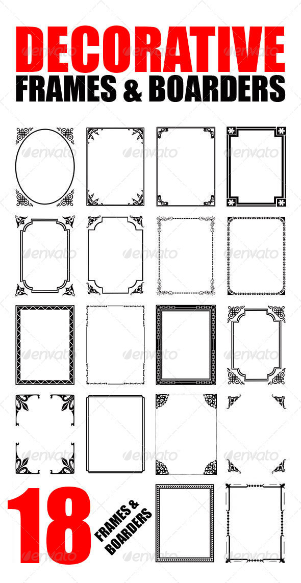 Decorated Frames and Borders - Vectors