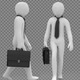 3d Man Walking With Suitcase 3d Man Walking With Suitcase - VideoHive Item for Sale