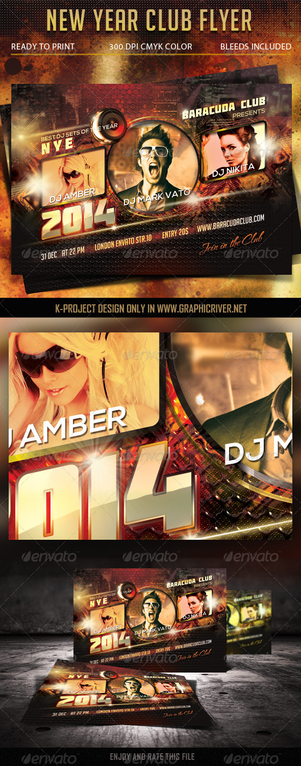 New Year Club Flyer - Clubs & Parties Events
