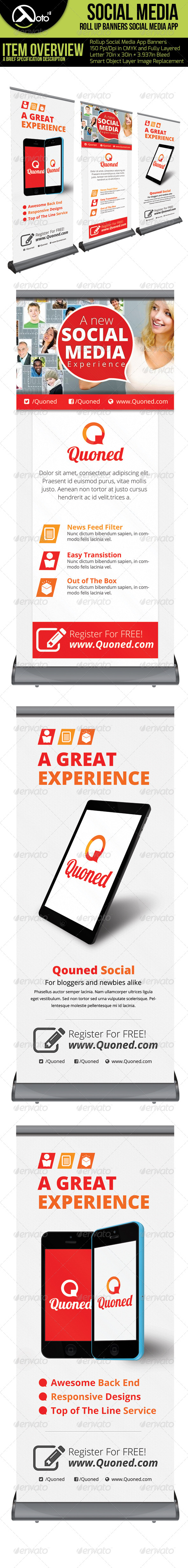 Social Media Roll Up Banner - Signage Print Templates