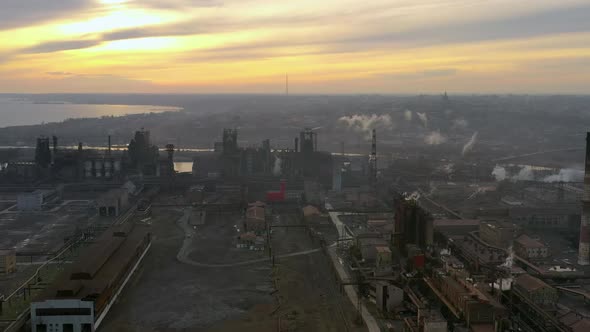 Metallurgical Combine Azovstal View Before the War Between Ukraine and Russia