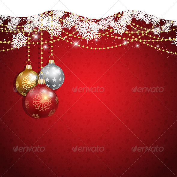 Christmas Baubles Background - Christmas Seasons/Holidays